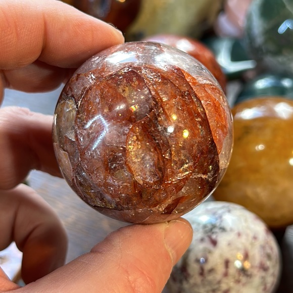 🔥SALE🔥 Fire Quartz Crystal Sphere! - Picture 7 of 9